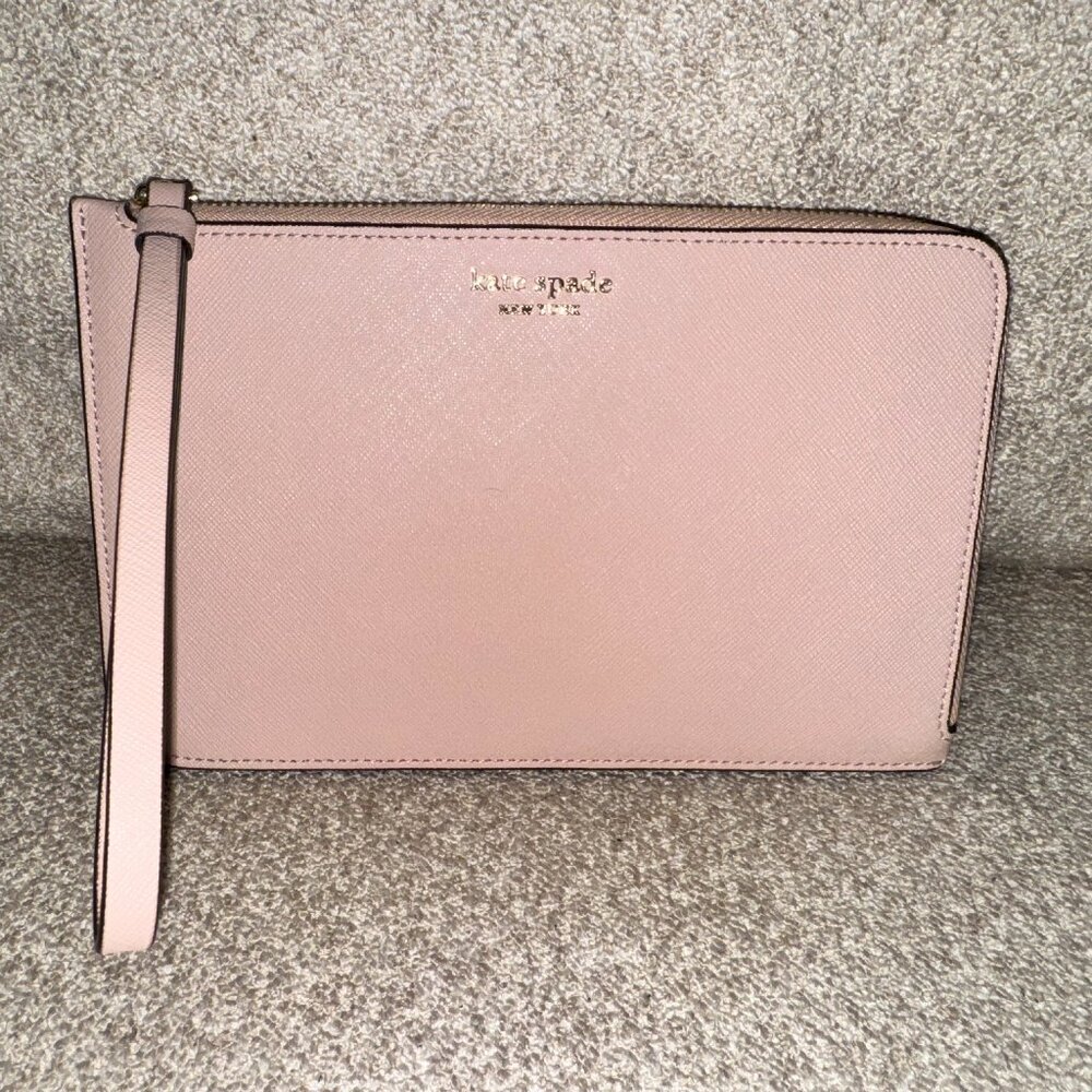 Kate Spade Cameron Saffiano Wristlet - Light Pink